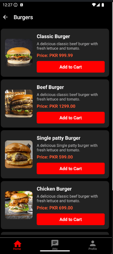 Adab Restaurant app screenshot by Atta ur Rehman, full stack and AI software engineer