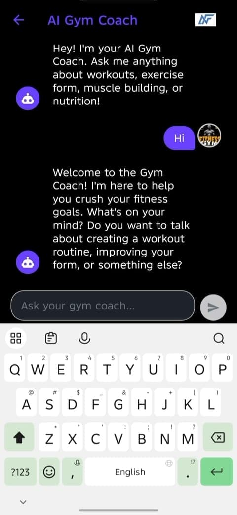 AI Nutrition & Fitness App AI Gym Coach screenshot 1 by Atta ur Rehman — AI, React, Next.js, and React Native project
