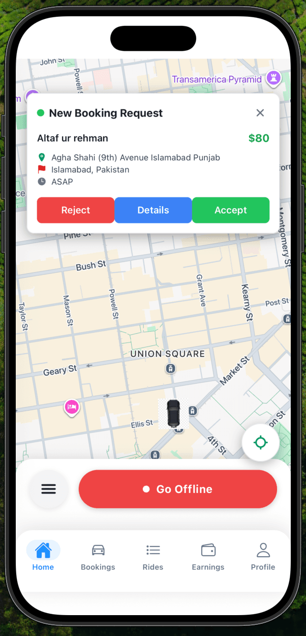 Taxi App Driver App screenshot 3 by Atta ur Rehman — AI, React, Next.js, and React Native project
