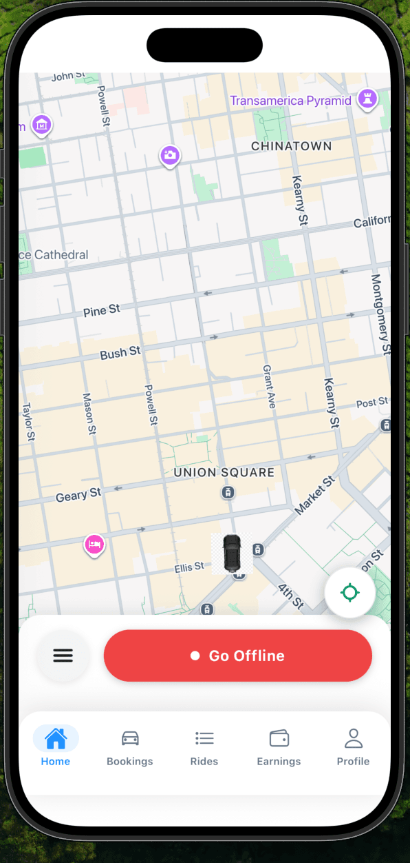 Taxi App Driver App screenshot 1 by Atta ur Rehman — AI, React, Next.js, and React Native project