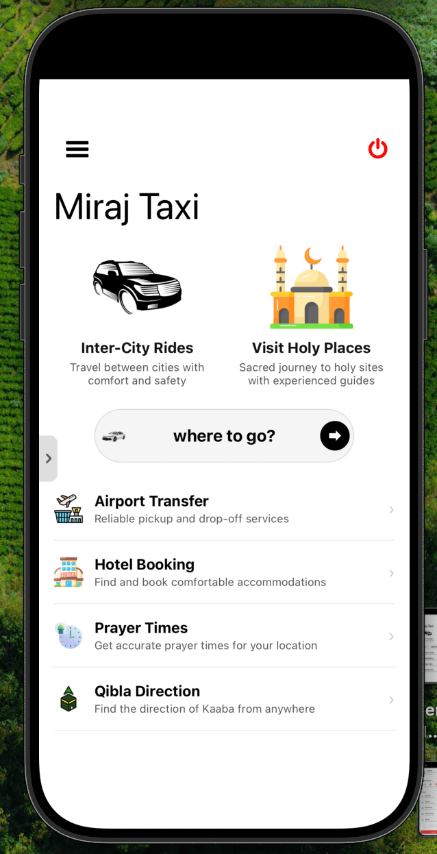 Taxi App Ride Booking & Live Map screenshot 1 by Atta ur Rehman — AI, React, Next.js, and React Native project