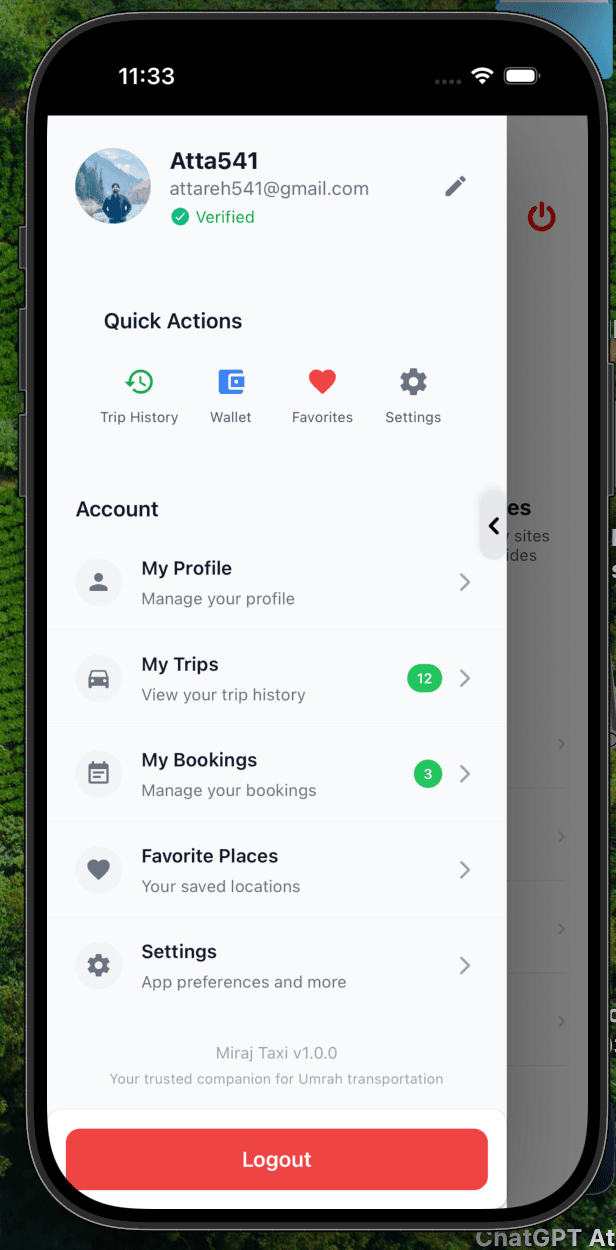 Taxi App Passenger Home & Login screenshot 3 by Atta ur Rehman — AI, React, Next.js, and React Native project