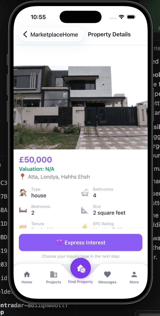Property Management App Property Marketplace screenshot by Atta ur Rehman Property Management App Property Marketplace screenshot 2 by Atta ur Rehman — AI, React, Next.js, and React Native project